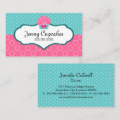 Carte De Visite Boulangerie Whimsical Cupcake (Devant / Derrière)
