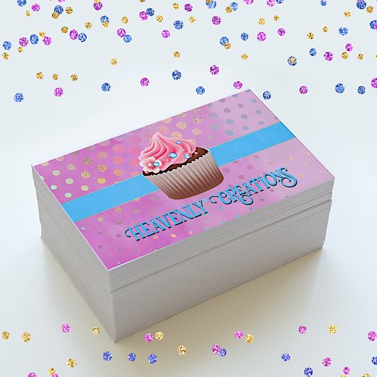 Carte De Visite Boulangerie Whimsical Pretty Cupcake