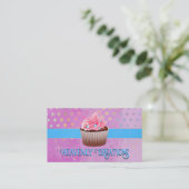 Carte De Visite Boulangerie Whimsical Pretty Cupcake (Debout devant)
