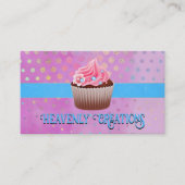 Carte De Visite Boulangerie Whimsical Pretty Cupcake (Devant)