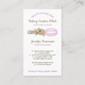 Carte De Visite Boulangerie Whisk étincelant or (Dos)