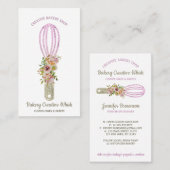 Carte De Visite Boulangerie Whisk étincelant or (Devant / Derrière)