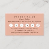 Carte De Visite Boulangerie Whisk & Floral Feuille Wreath Loyauté (Dos)