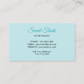 Carte De Visite Boulangerie Whisk turquoise (Dos)