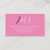 Carte De Visite Boulangerie Whisky Rose Black Stripes Baker (Dos)