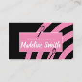 Carte De Visite Boulangerie Whisky Rose Black Stripes Baker (Devant)