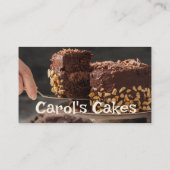 Carte De Visite Boulangeries de conception de gâteaux et de gâteau (Dos)