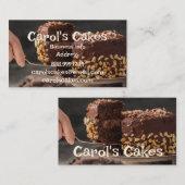 Carte De Visite Boulangeries de conception de gâteaux et de gâteau (Devant / Derrière)