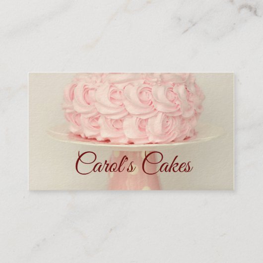 Carte De Visite Boulangeries de conception de gâteaux et de gâteau (Dos)