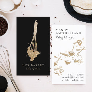 Carte De Visite Boulangeries Or de luxe Bouchon d'or