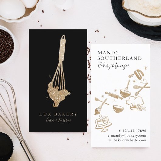 Carte De Visite Boulangeries Or de luxe Bouchon d'or