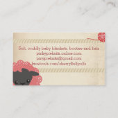 Carte De Visite Boule d'agneau mignonne de fil tricot crochet (Dos)