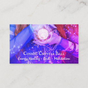 Carte De Visite Boule de cristal de Reiki de guérison violette dis
