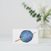 Carte De Visite Boule de fil et crochet, pour un crochet (Debout devant)