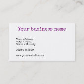 Carte De Visite Boule de fil et crochet, pour un crochet (Dos)