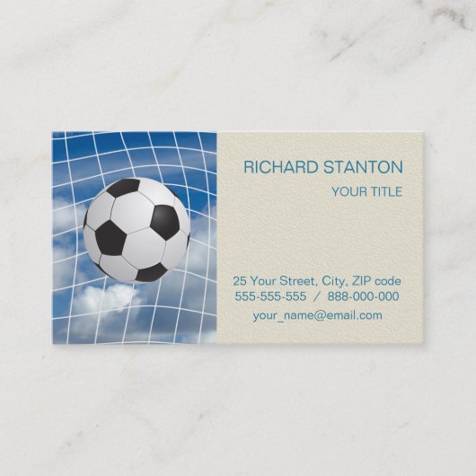 Carte De Visite Boule de football (Devant)