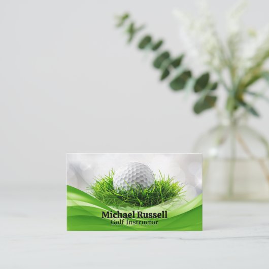 Carte De Visite Boule de golf en herbe (Debout devant)