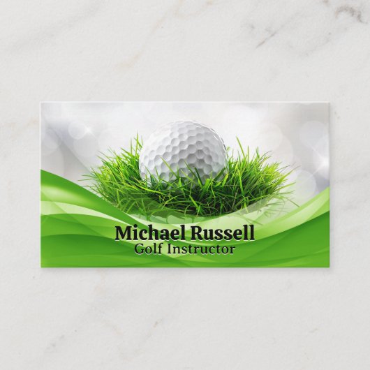 Carte De Visite Boule de golf en herbe (Devant)