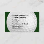 Carte De Visite Boule de golf orientée (Dos)