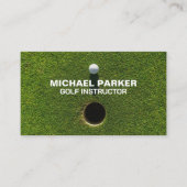 Carte De Visite Boule De Golf Près Du Trou (Devant)