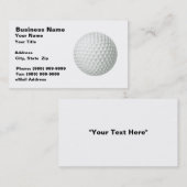 Carte De Visite Boule de golf (sur la BG blanche) (Devant / Derrière)