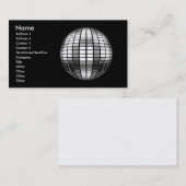 Carte De Visite boule de miroir de la disco 3D (Devant / Derrière)