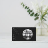 Carte De Visite boule de miroir de la disco 3D (Debout devant)