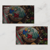 Carte De Visite Boule de Noël de l'enfant unique (Devant / Derrière)