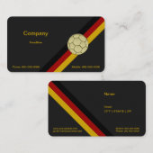 Carte De Visite Boule de soccer en or (Devant / Derrière)