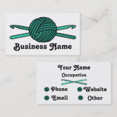 Carte De Visite Boule de turquoise des crochets de fil et de (Devant / Derrière)
