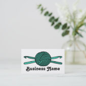 Carte De Visite Boule de turquoise des crochets de fil et de (Debout devant)