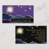 Carte De Visite *~* Boule d'énergie Agate d'or Lumière violet (Devant / Derrière)