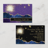 Carte De Visite *~* Boule d'énergie légère Purple Or Agate (Devant / Derrière)