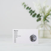 Carte De Visite Boule Disco Argent (Debout devant)