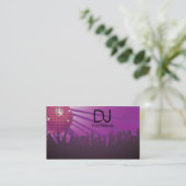 Carte De Visite Boule Disco -Carte de visite DJ violet (Debout devant)