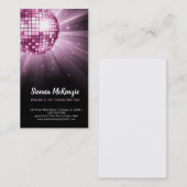 Carte De Visite Boule Disco rose (Devant / Derrière)
