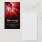 Carte De Visite Boule Disco rouge (Devant / Derrière)