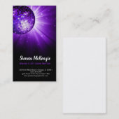 Carte De Visite Boule Disco violet (Devant / Derrière)