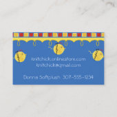 Carte De Visite Boule faite sur commande de couleur des aiguilles (Dos)