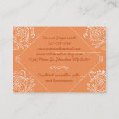 Carte De Visite boule faite sur commande de crochets de crochet de (Dos)