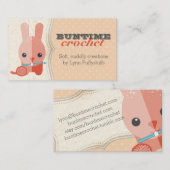 Carte De Visite Boule mignonne de crochet de crochet de lapin de (Devant / Derrière)