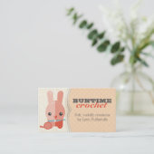 Carte De Visite Boule mignonne de crochet de crochet de lapin de (Debout devant)