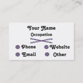 Carte De Visite Boule pourpre de fil (Knit et crochet) (Dos)