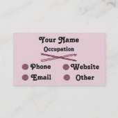 Carte De Visite Boule rose de fil (Knit et crochet) (Dos)