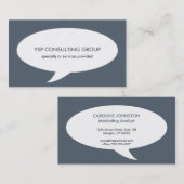 Carte De Visite Boule vocale bleu réseau créatif professionnel (Devant / Derrière)