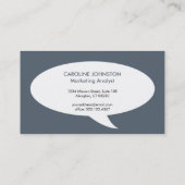 Carte De Visite Boule vocale bleu réseau créatif professionnel (Dos)