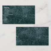 Carte De Visite Bouleau argenté - vert turquoise foncé (Devant / Derrière)