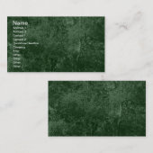 Carte De Visite Bouleau d'argent - Vert foncé (Devant / Derrière)