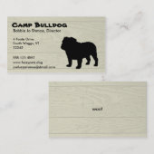 Carte De Visite Bouledogue (Devant / Derrière)