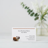 Carte De Visite Bouledogue de sourire (Debout devant)